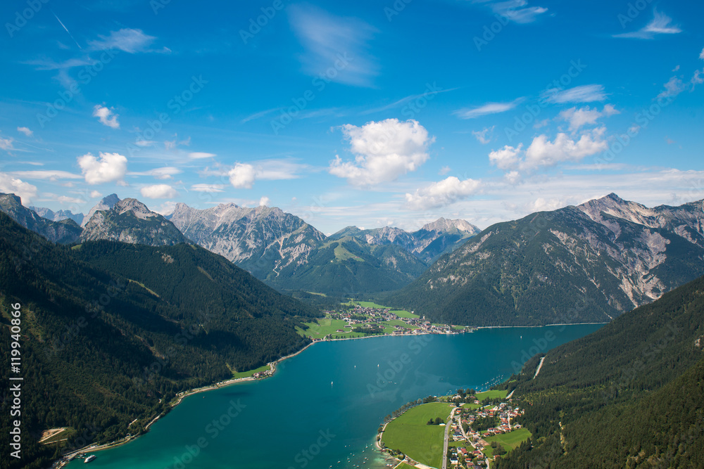 Achensee, bird view / Aerial view from Achensee in Tyrol (Austria)