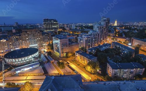 Evening view of Kiev city