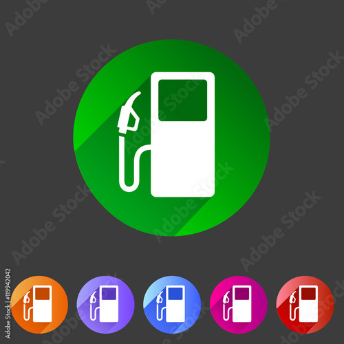 Free Download gas petrol fuel station icon flat web sign symbol logo label set - GFXLoad
