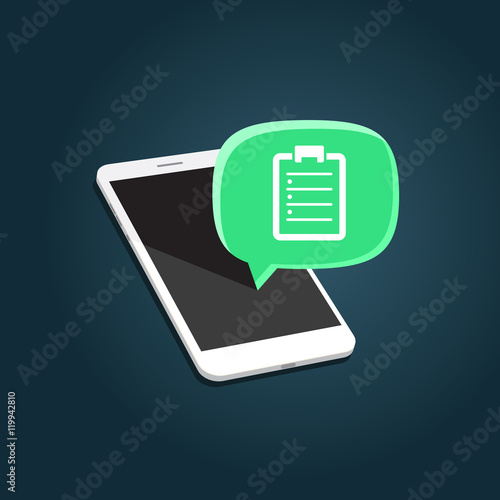 Phone with Checklist Bubble