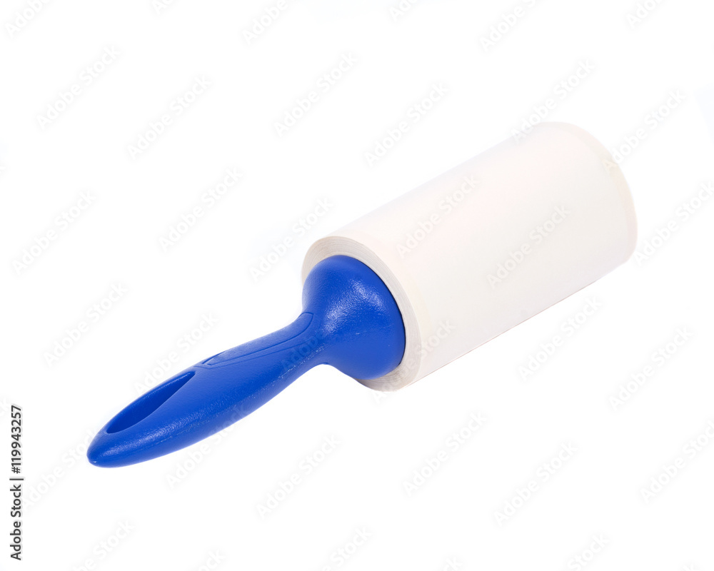 Giant lint roller separated on white background Giant lint roller separated on white background