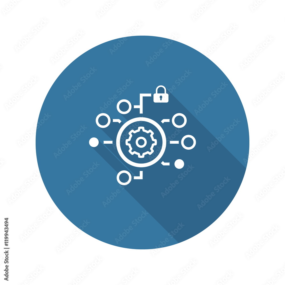 Security Settings Icon. Flat Design. Security Settings Icon. Flat Design.