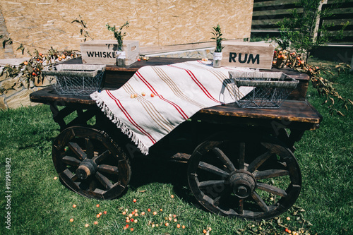 Rustic wedding tables