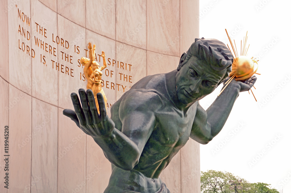 Naklejka premium Spirit of Detroit Denkmal, Detroit