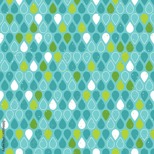 Multicolor raindrops seamless pattern. Abstract vector illustration