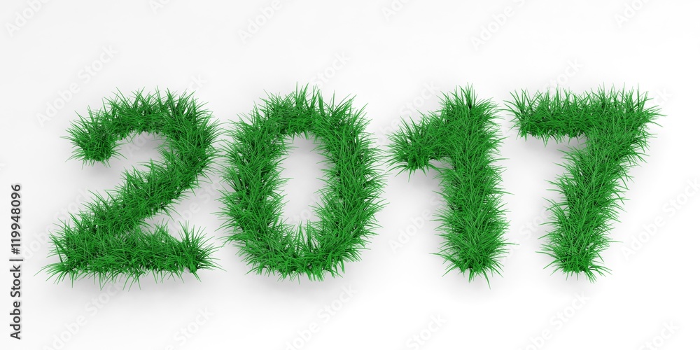 2017 on black background. 3d illustration 2017 on black background. 3d illustration