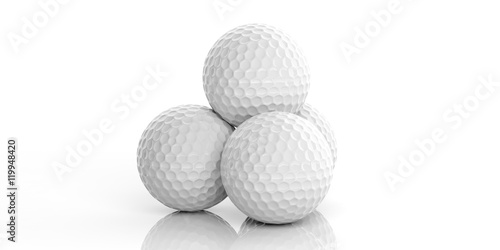 Golf balls. 3d illustration