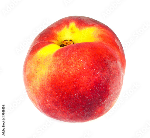 Peach Isolated on White Background