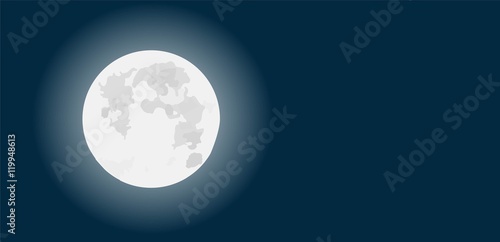 Full moon vector illustration, text can be added