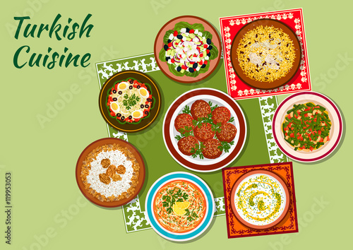 Summer dishes of turkish cuisine icon