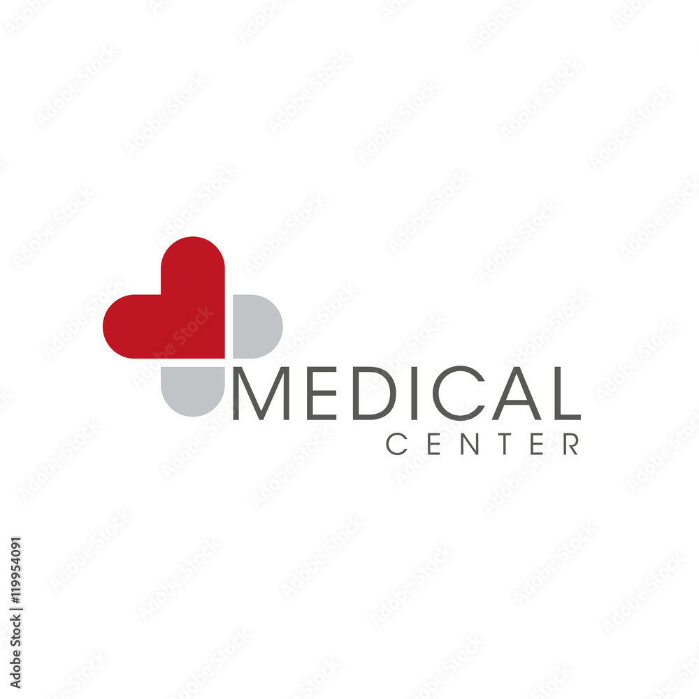 Health Hospital Logo Design Vector Stock Vektorgrafik Adobe Stock