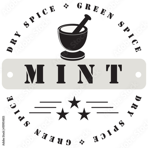 Stamp print for spices - mint