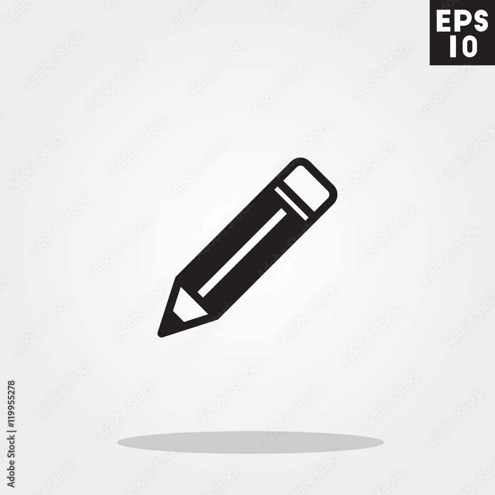 Pencil icon in trendy flat style isolated on grey background. Pencil symbol for your design, logo, UI. Vector illustration, EPS10. Pencil icon in trendy flat style isolated on grey background. Pencil symbol for your design, logo, UI. Vector illustration, EPS10.