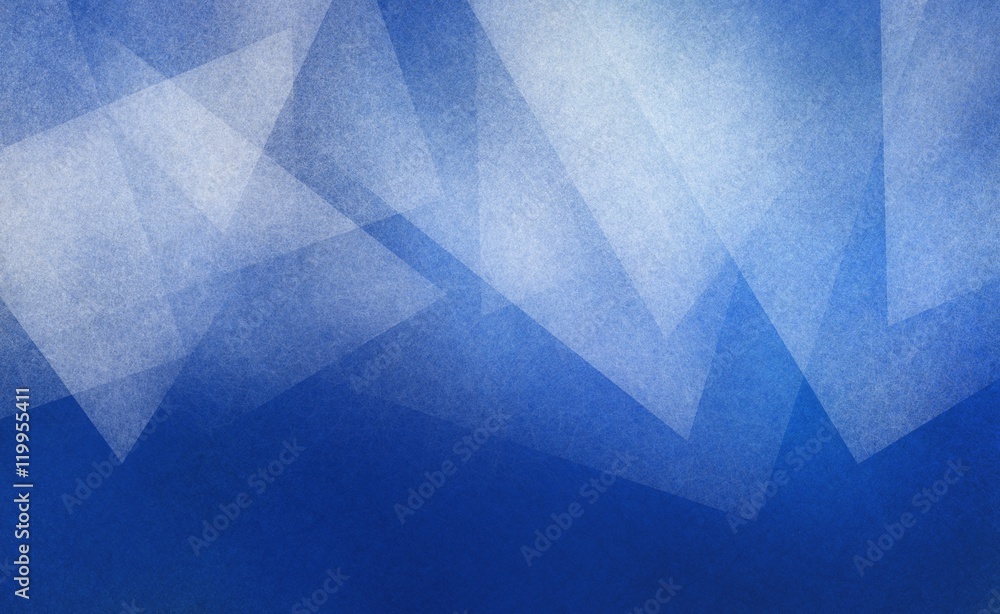 Obraz premium blue background with abstract white triangle layers with texture in pretty top border pattern