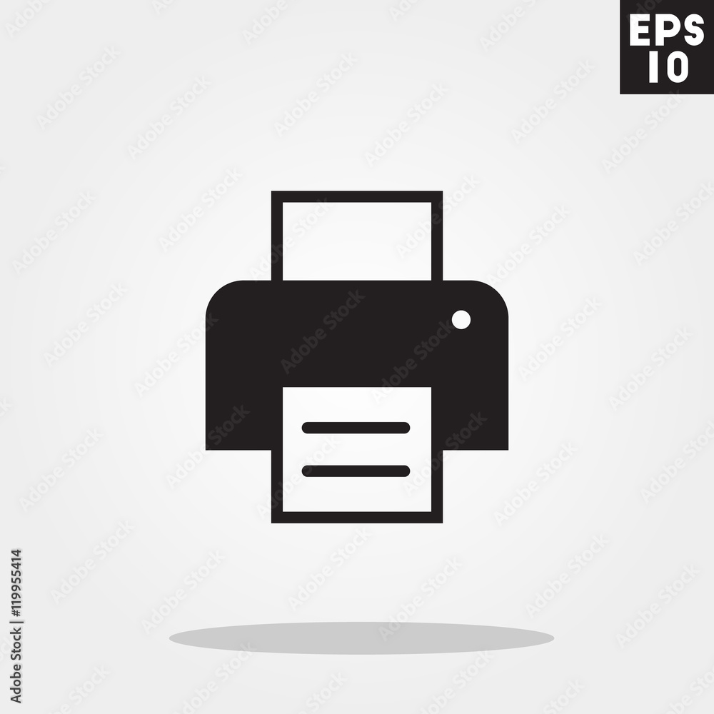 Printer icon in trendy flat style isolated on grey background. Printer symbol for your design, logo, UI. Vector illustration, EPS10. Printer icon in trendy flat style isolated on grey background. Printer symbol for your design, logo, UI. Vector illustration, EPS10.