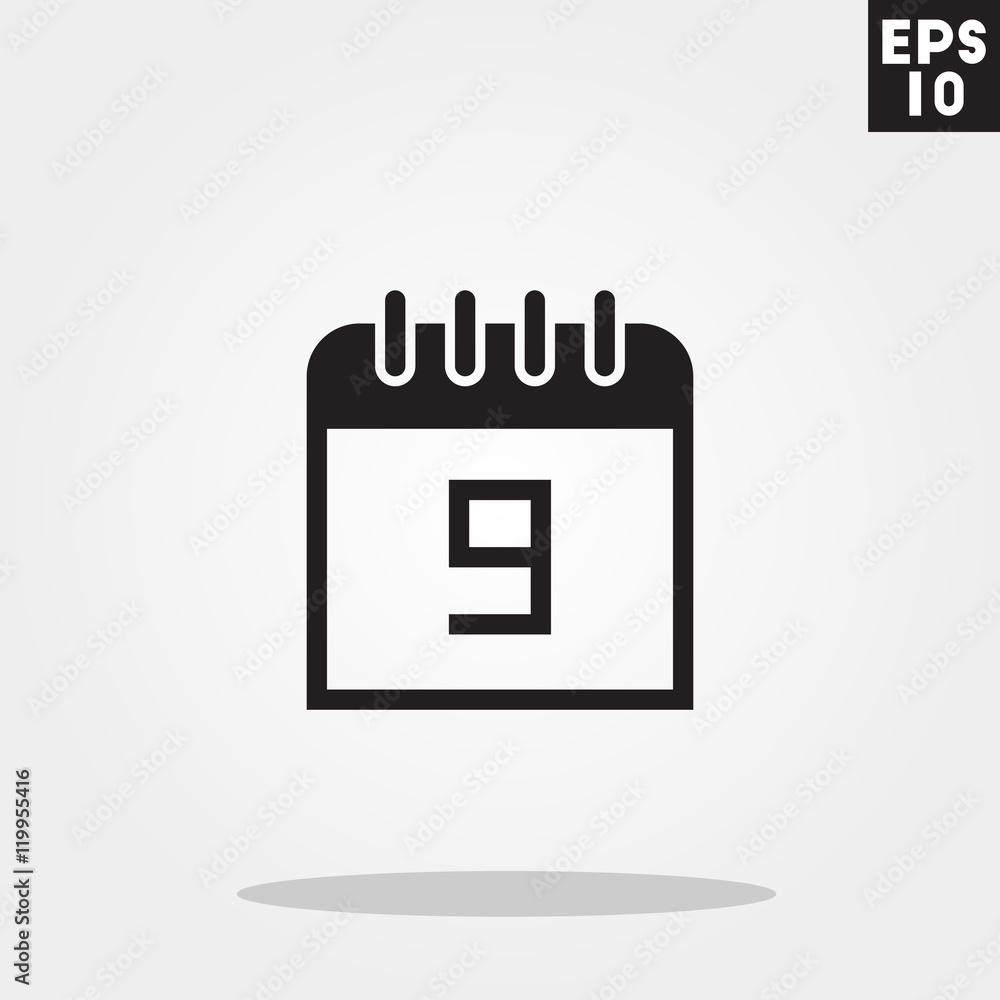 Calendar icon in trendy flat style isolated on grey background. Calendar symbol for your design, logo, UI. Vector illustration, EPS10. Calendar icon in trendy flat style isolated on grey background. Calendar symbol for your design, logo, UI. Vector illustration, EPS10.