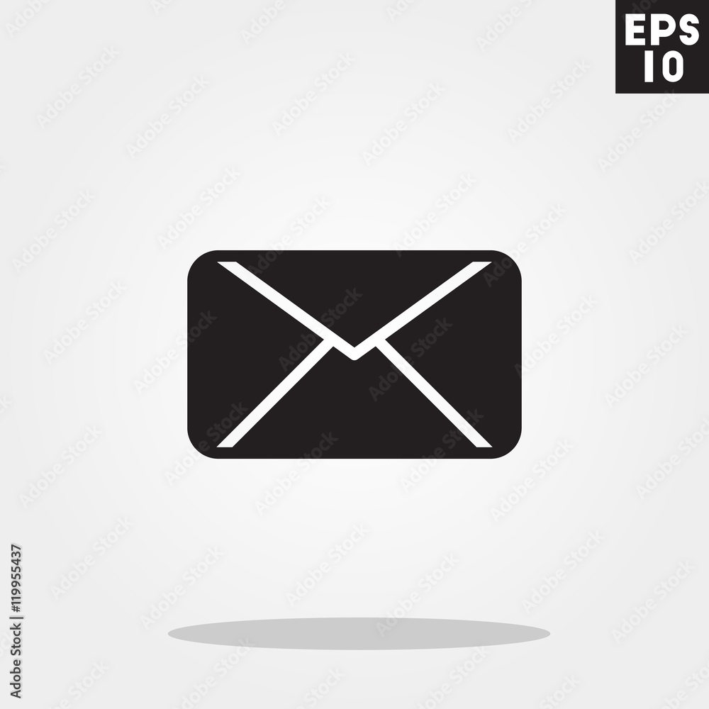 Envelope, mail icon in trendy flat style isolated on grey background. Envelope, mail symbol for your design, logo, UI. Vector illustration, EPS10. Envelope, mail icon in trendy flat style isolated on grey background. Envelope, mail symbol for your design, logo, UI. Vector illustration, EPS10.