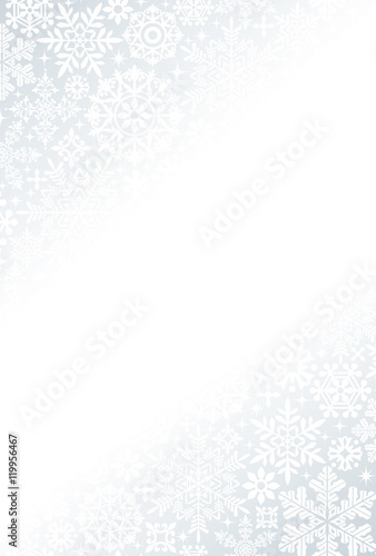 喪中はがき　寒中見舞い　雪の結晶