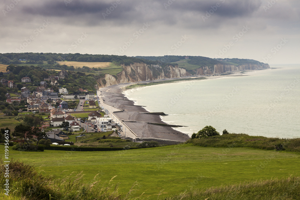 Beach in Dieppe area StockFoto Adobe Stock