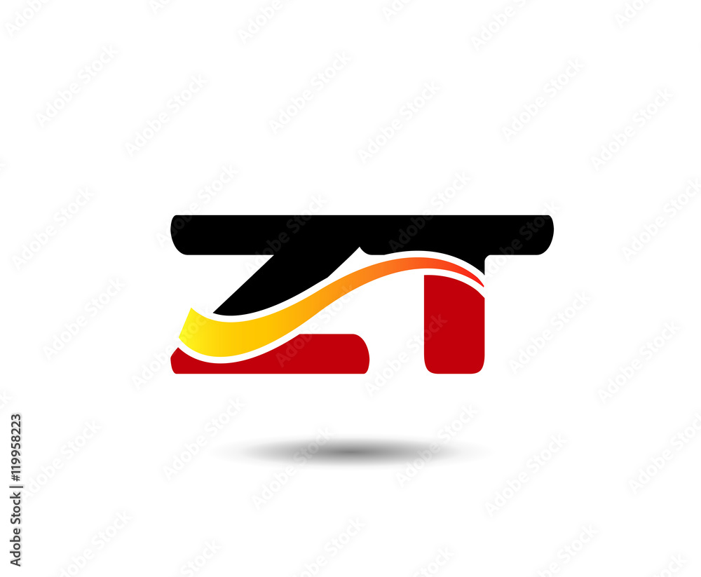 Obraz premium Letter ZT Logo 