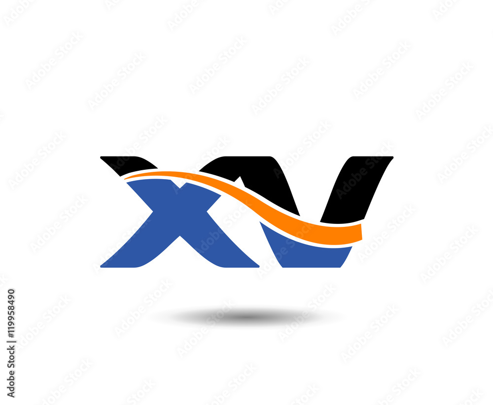 Fototapeta premium XV company linked letter logo 