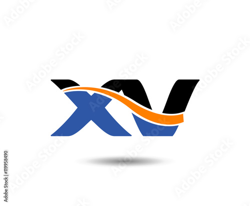 XV company linked letter logo 