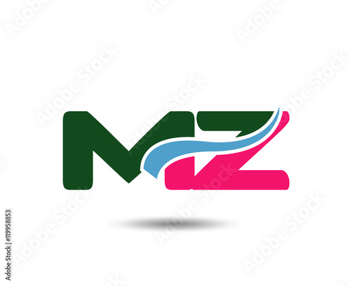 Alphabet Z and M letter logo. Vector illustration
