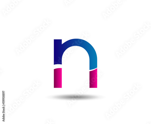 Vector illustration of abstract icons based on the letter N logo 