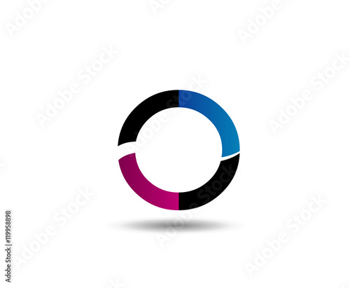 Vector illustration of abstract icons based on the letter O logo 