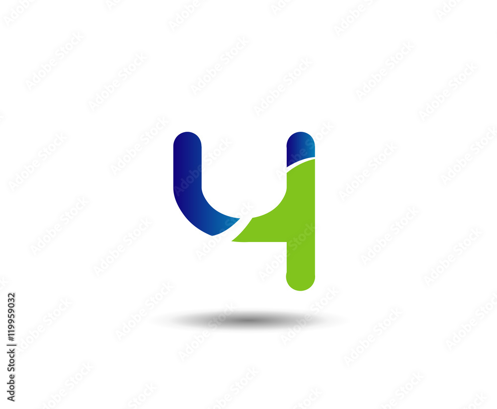 Vector sign spherical number 4 logo
Vector sign spherical number 4 logo