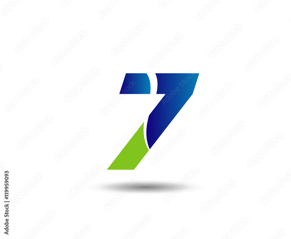 Number seven 7 logo icon template elements
Number seven 7 logo icon template elements