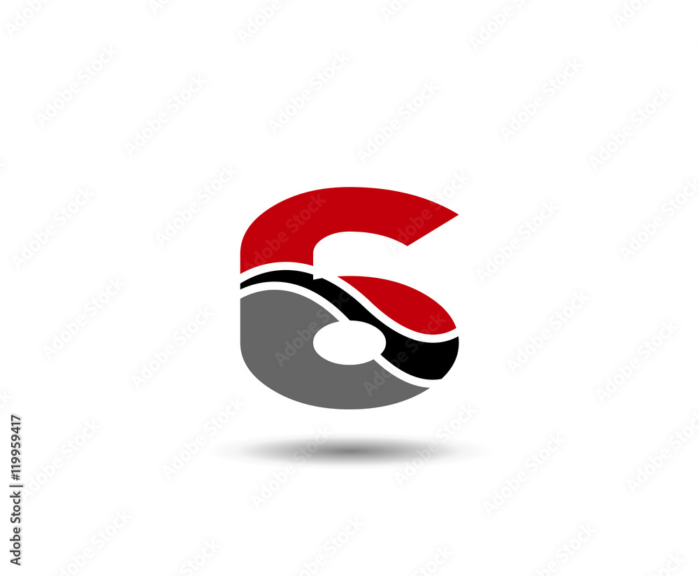 Vector sign spherical number 6 logo
Vector sign spherical number 6 logo