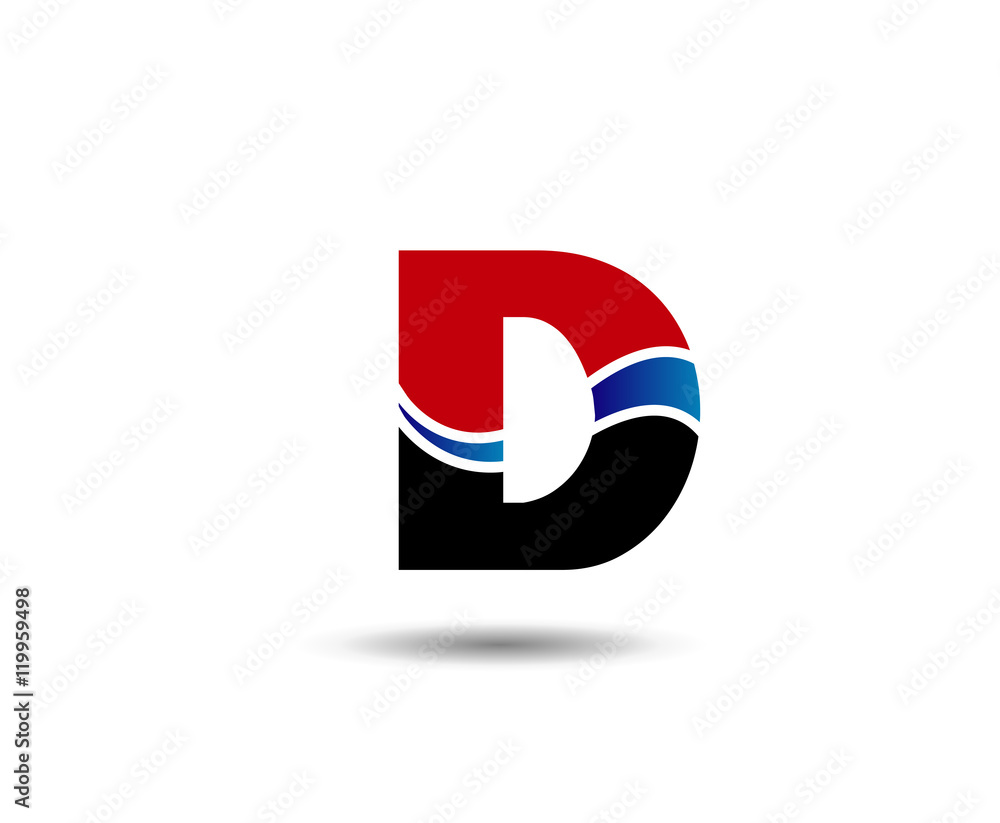 Abstract icon logo for letter D
Abstract icon logo for letter D