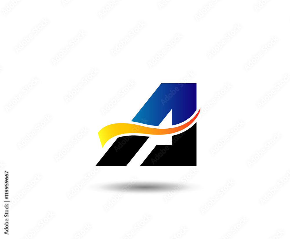 Abstract letter A logo design template
Abstract letter A logo design template