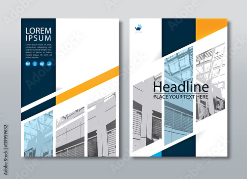 Annual report brochure flyer design template.