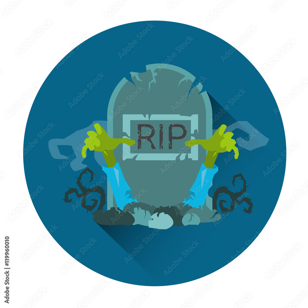 Obraz premium Tomb Grave RIP Stone Zombie Halloween Holiday