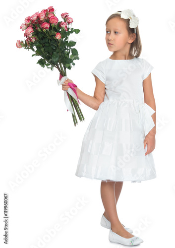 Little Princess with a bouquet