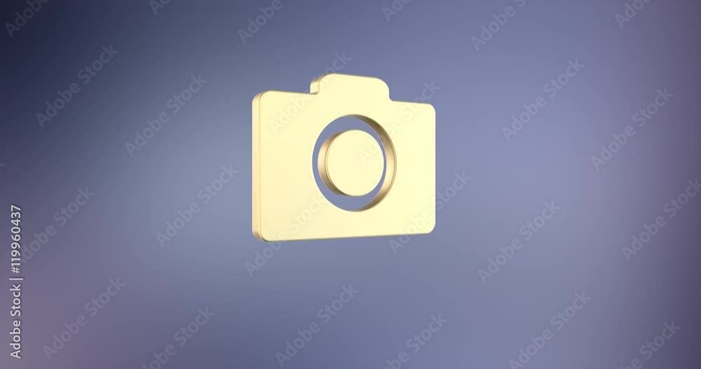 Animated Photo Camera Gold 3d Icon Loop Modules for edit with alpha matte
Animated Photo Camera Gold 3d Icon Loop Modules for edit with alpha matte