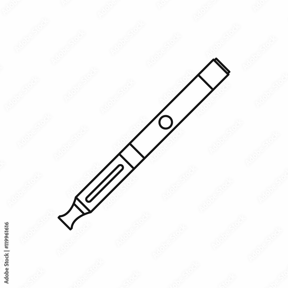 Fototapeta premium Electronic cigarette icon in outline style isolated on white background vector illustration