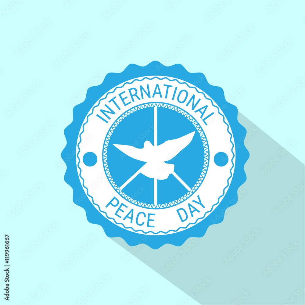 World Peace Day Icon White Dove Bird Symbol World Peace Day Icon White Dove Bird Symbol