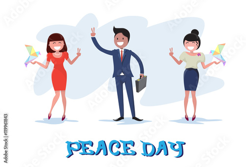 Diverse People Group International Peace Holiday Poster photo