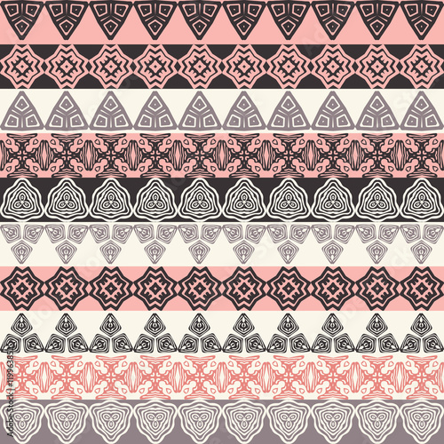 Multicolor seamless pattern. Boho style strips. tribal texture