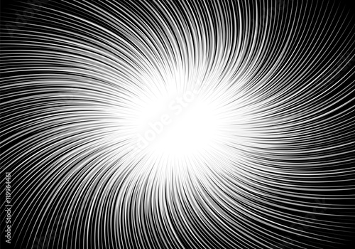 abstrakter schwarz weißer Strahlen Hintergrund 