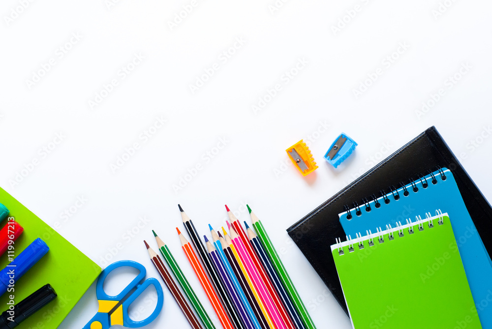 Fototapeta premium School and office supplies.