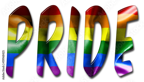 Pride Word Rainbow Flag Texture