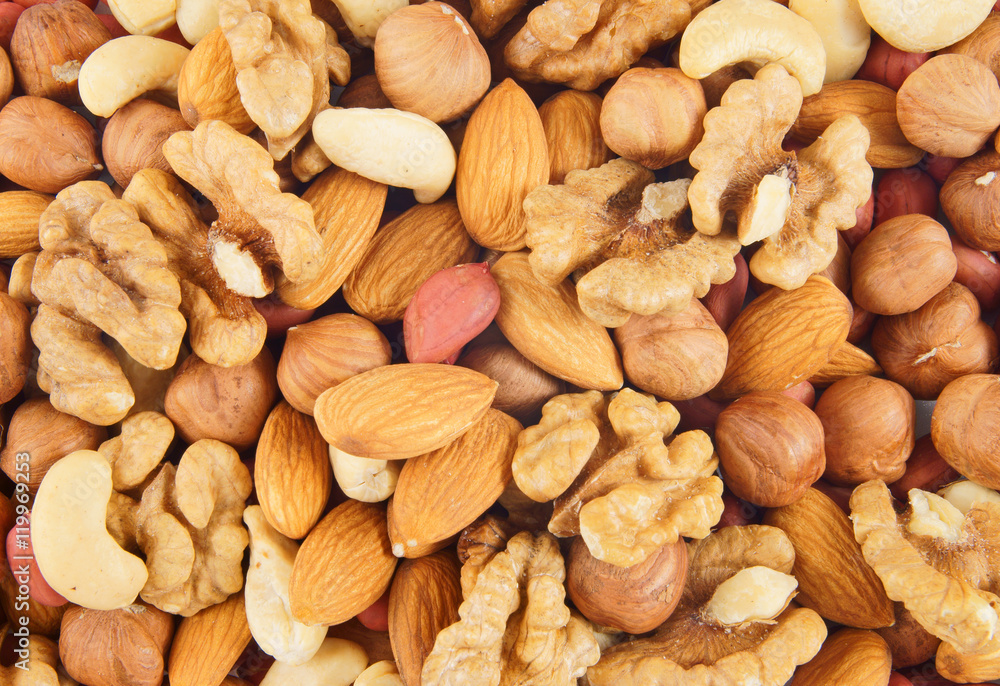 Background of mixed nuts Background of mixed nuts