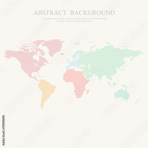 Colorful map of the world. Vector illustration.