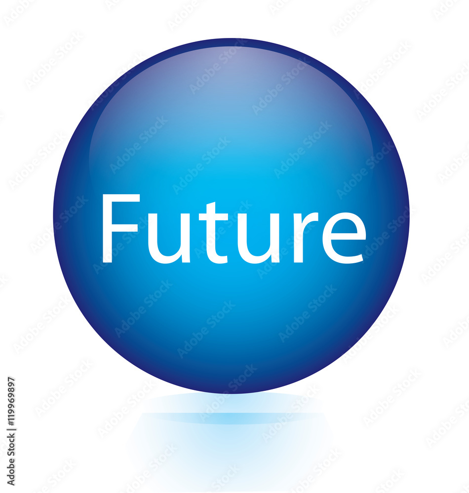 Future blue circular button