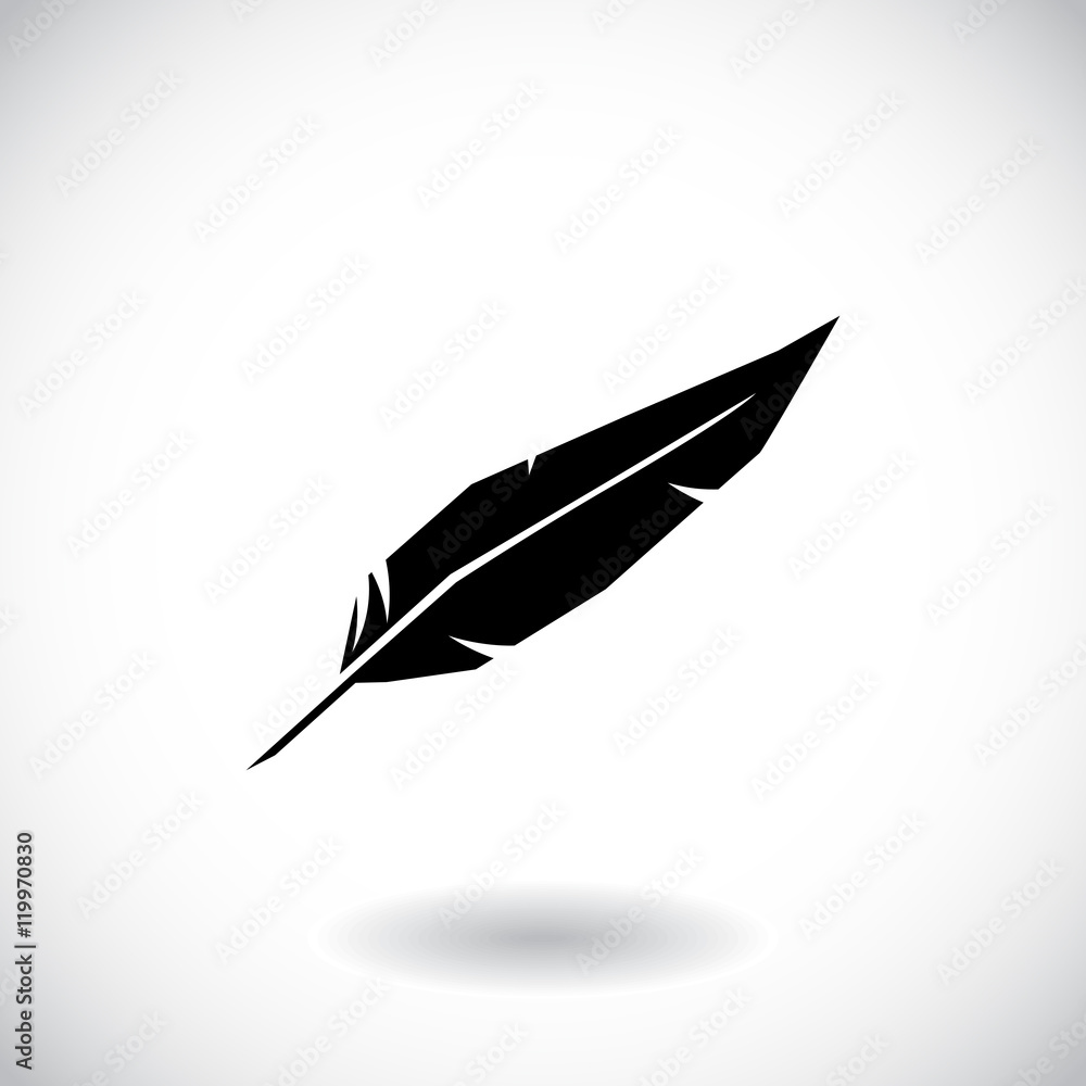 Feather icon. Vector illustration Feather icon. Vector illustration