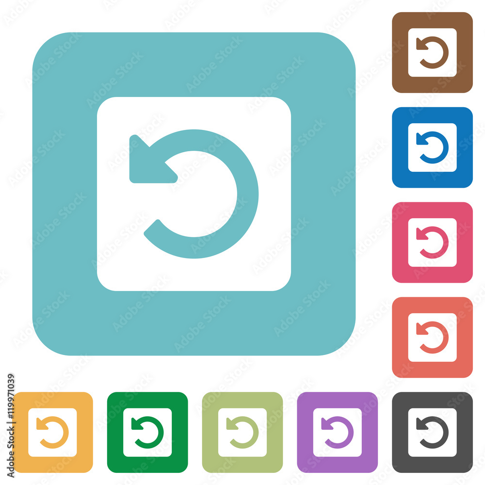 Flat rotate left icons Flat rotate left icons